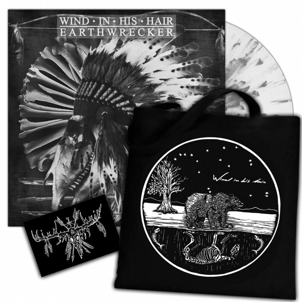 WIND IN HIS HAIR - Earthwrecker [WHITE SPLATTER+PATCH+TOTE BAG LP]