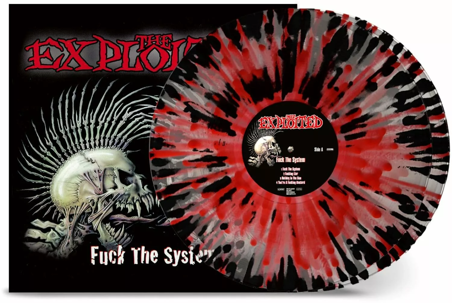 THE EXPLOITED - Fuck The System [CLEAR/RED/BLACK SPLATTER DLP]