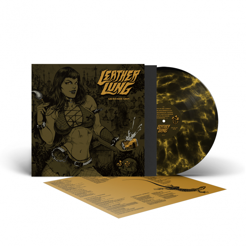 LEATHER LUNG - Graveside Grin [BLACK/YELLOW MARBLED LP]
