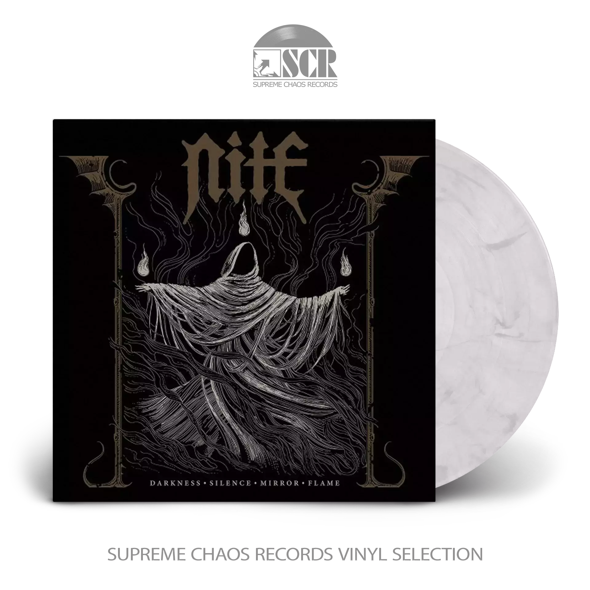 NITE - Darkness Silence Mirror Flame [WHITE/BLACK MARBLED VINYL]