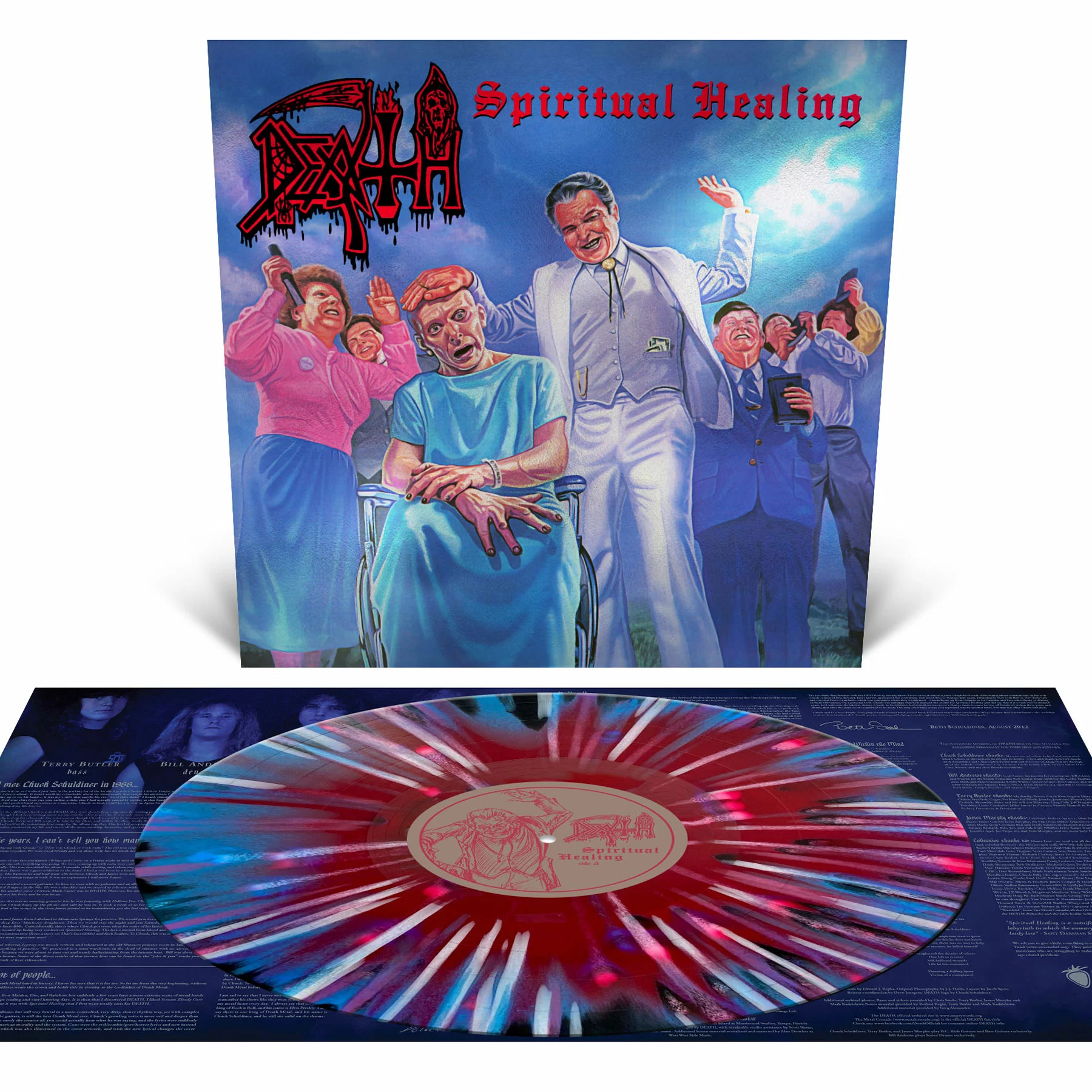DEATH - Spiritual Healing (Re-Issue) [RED/CYAN/BLACK MERGE SPLATTER LP]