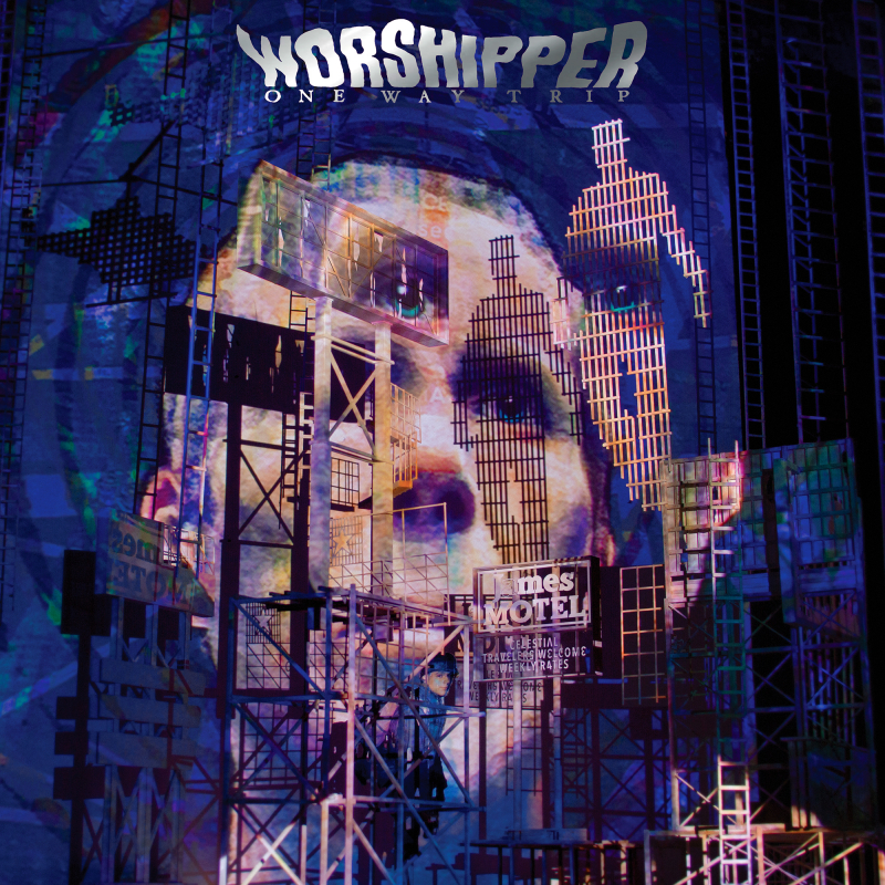WORSHIPPER - One Way Trip [BLUE/BLACK MARBLED LP]