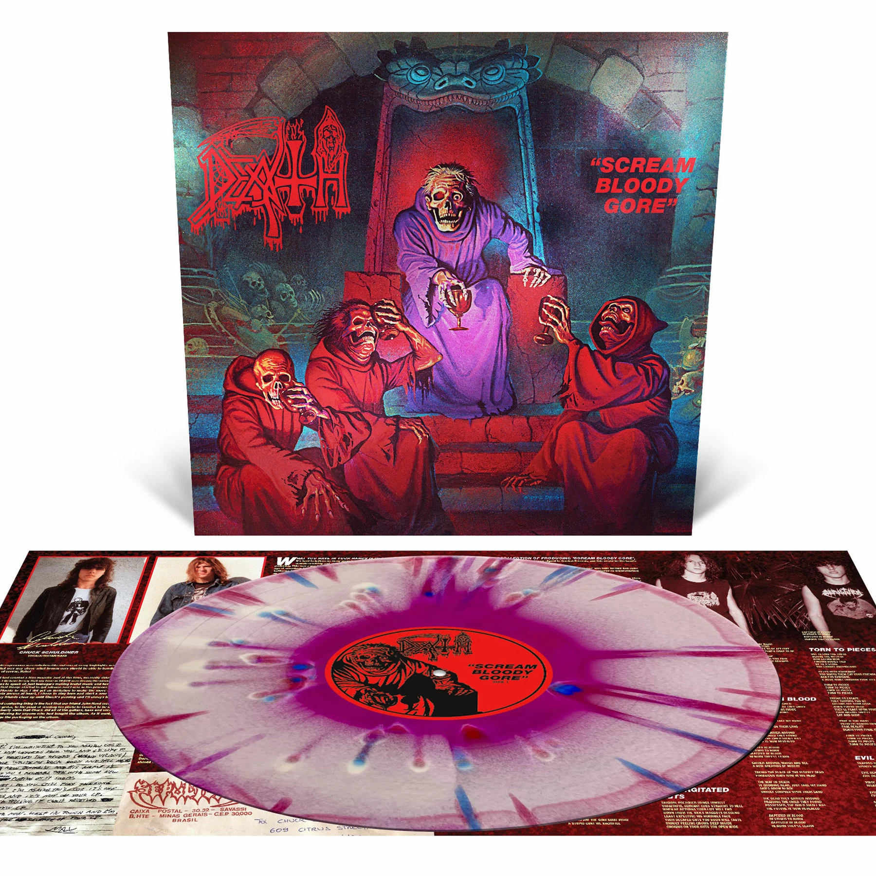 DEATH - Scream Bloody Gore (Re-Issue) [VIOLET/WHITE/RED MERGE SPLATTER LP]
