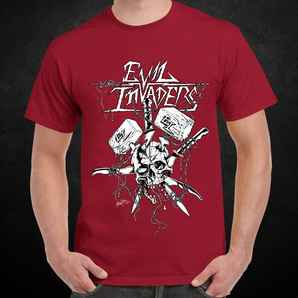 EVIL INVADERS - Sledgehammer Justice Red  [T-SHIRT]