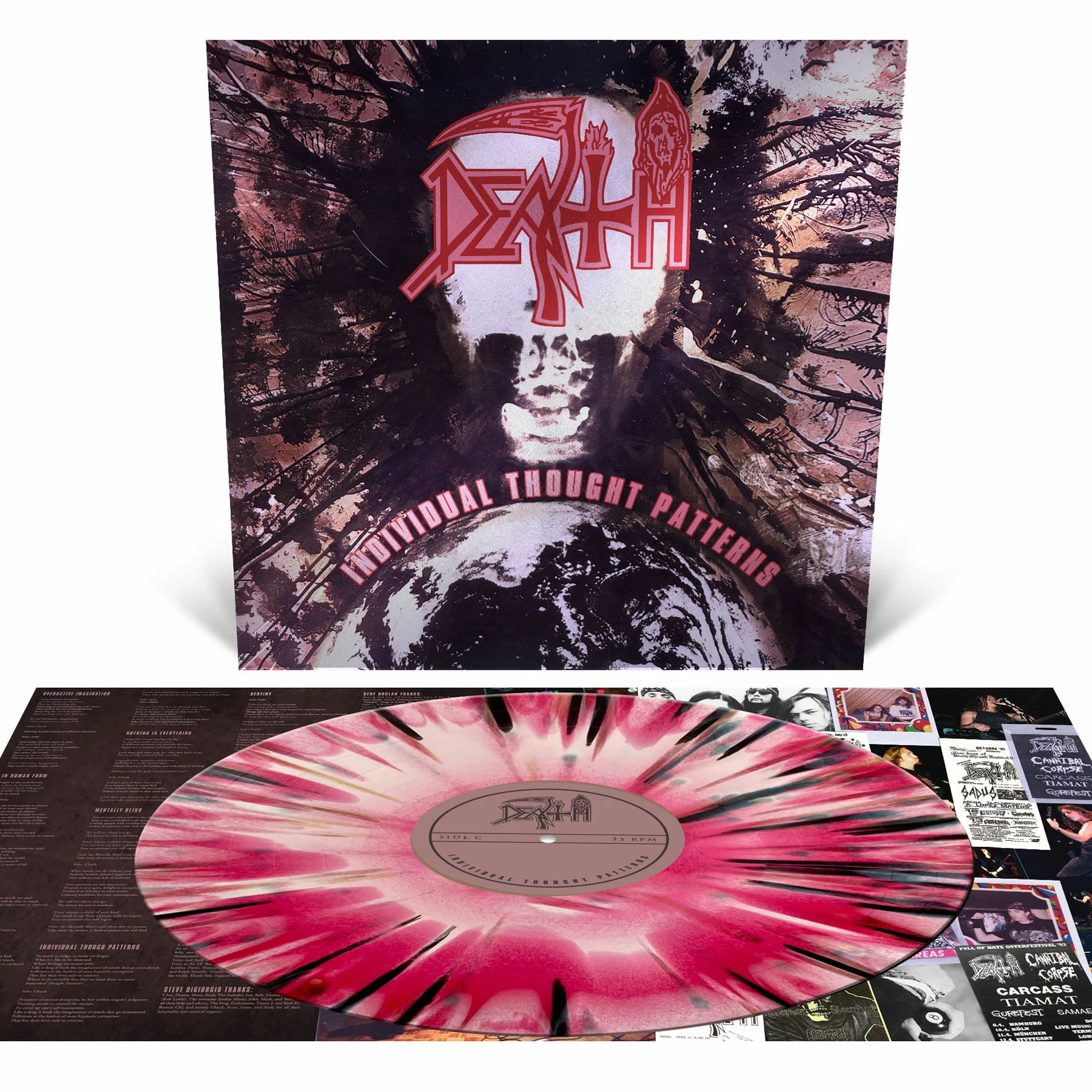 DEATH - Individual Thought Patterns (Re-Issue) [PINK/WHITE/RED MERGE SPLATTER LP]