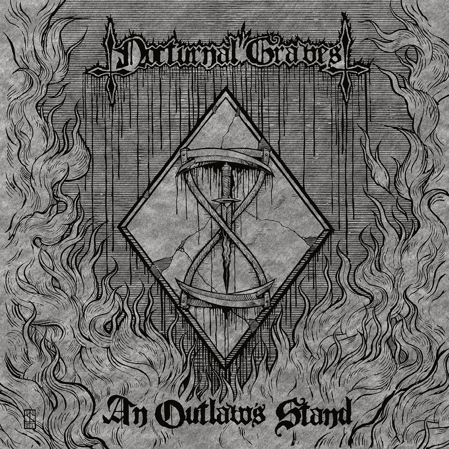 NOCTURNAL GRAVES - An Outlaw's Stand [CLEAR/BLACK LP]