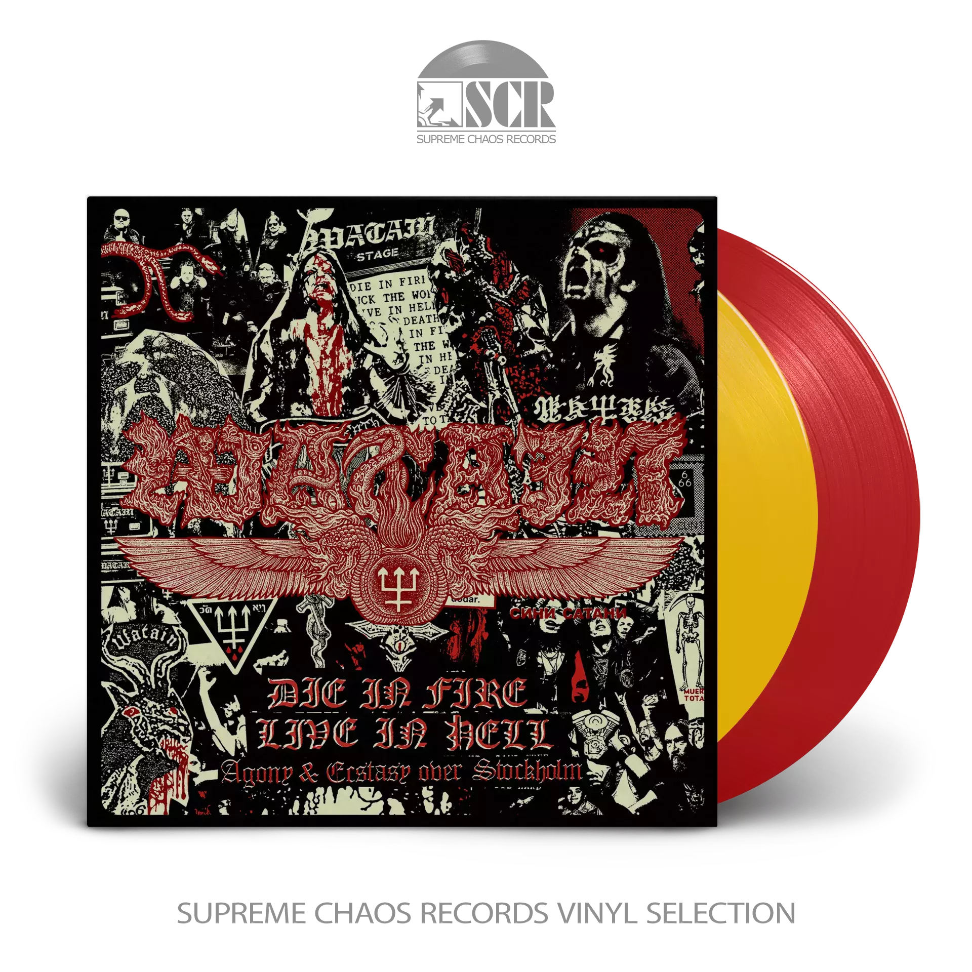 WATAIN - Die In Fire - Live In Hell [YELLOW/RED DLP]